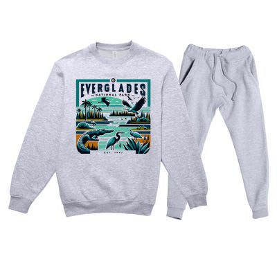 Everglades National Park Florida Modern Premium Crewneck Sweatsuit Set