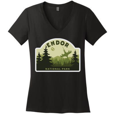 Endor National Park Women's V-Neck T-Shirt