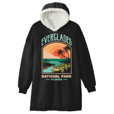 Everglades National Park Us Crocodile Florida Alligators Gift Hooded Wearable Blanket