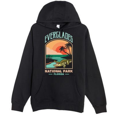 Everglades National Park Us Crocodile Florida Alligators Gift Premium Pullover Hoodie