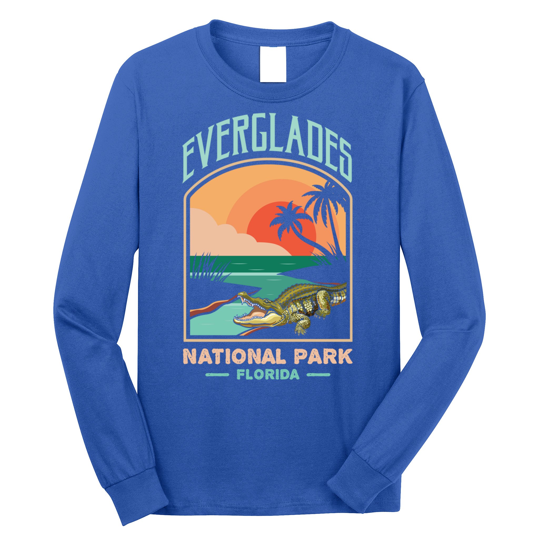 Everglades National Park Us Crocodile Florida Alligators Gift Long Sleeve Shirt