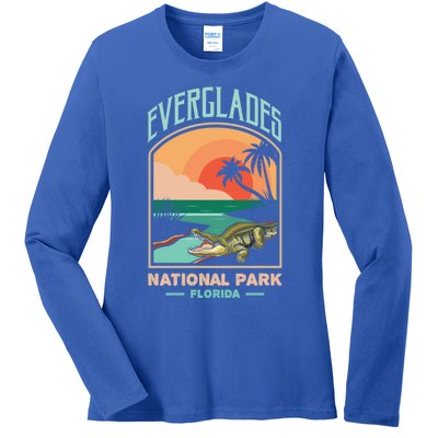 Everglades National Park Us Crocodile Florida Alligators Gift Ladies Long Sleeve Shirt