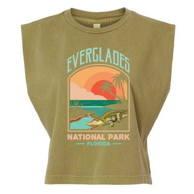 Everglades National Park Us Crocodile Florida Alligators Gift Garment-Dyed Women's Muscle Tee