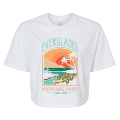 Everglades National Park Us Crocodile Florida Alligators Gift Bella+Canvas Jersey Crop Tee