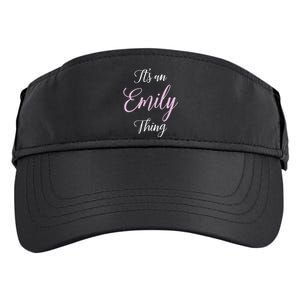 Emily Name Personalized Women Girl Pink Black Cute Adult Drive Performance Visor