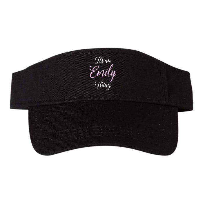 Emily Name Personalized Women Girl Pink Black Cute Valucap Bio-Washed Visor