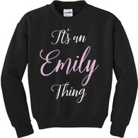 Emily Name Personalized Women Girl Pink Black Cute Kids Sweatshirt