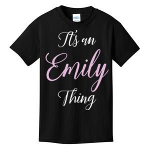 Emily Name Personalized Women Girl Pink Black Cute Kids T-Shirt