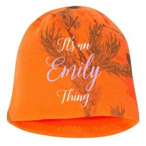 Emily Name Personalized Women Girl Pink Black Cute Kati - Camo Knit Beanie