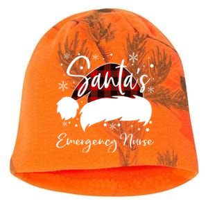 Emergency Nurse SantaS Favorite Nurse Er Nurse Elf Emt Er Cool Gift Kati - Camo Knit Beanie