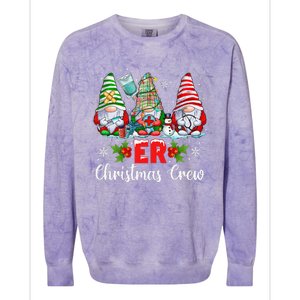 Er Nurse Squad Gnomies Nurse Christmas Gnomes Crew Xmas Colorblast Crewneck Sweatshirt