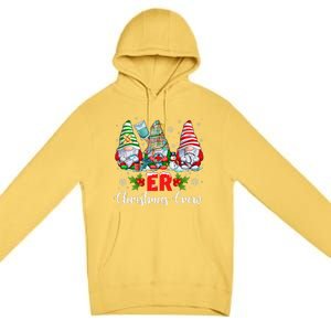 Er Nurse Squad Gnomies Nurse Christmas Gnomes Crew Xmas Premium Pullover Hoodie