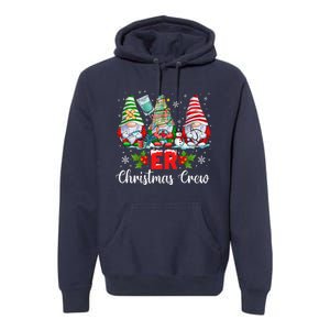 Er Nurse Squad Gnomies Nurse Christmas Gnomes Crew Xmas Premium Hoodie