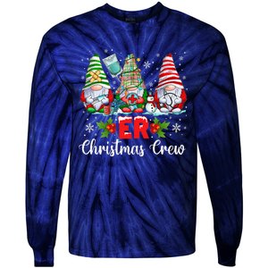 Er Nurse Squad Gnomies Nurse Christmas Gnomes Crew Xmas Tie-Dye Long Sleeve Shirt