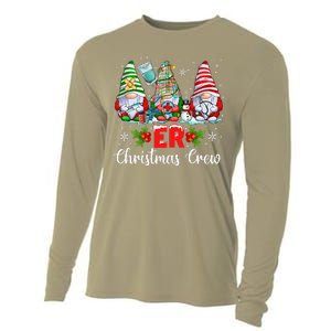 Er Nurse Squad Gnomies Nurse Christmas Gnomes Crew Xmas Cooling Performance Long Sleeve Crew