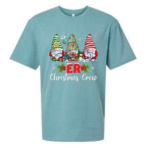 Er Nurse Squad Gnomies Nurse Christmas Gnomes Crew Xmas Sueded Cloud Jersey T-Shirt