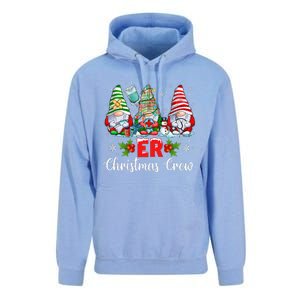 Er Nurse Squad Gnomies Nurse Christmas Gnomes Crew Xmas Unisex Surf Hoodie