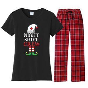 Elf Nursing Shirts Women Christmas Nurse Night Shift Crew Women's Flannel Pajama Set