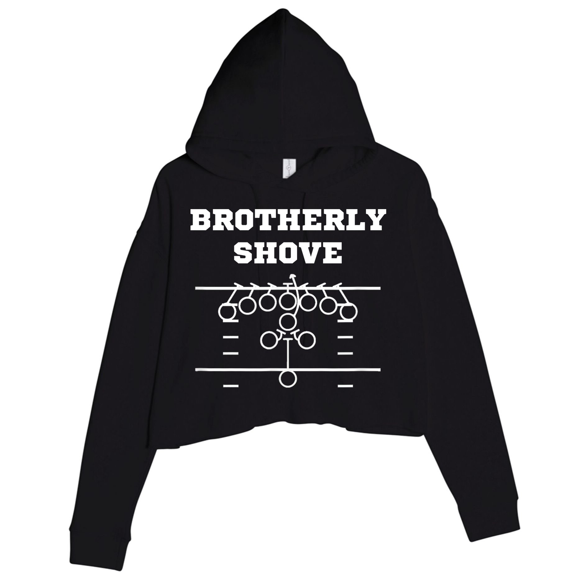Eagles Nick Sirianni Brotherly Shove Crop Fleece Hoodie
