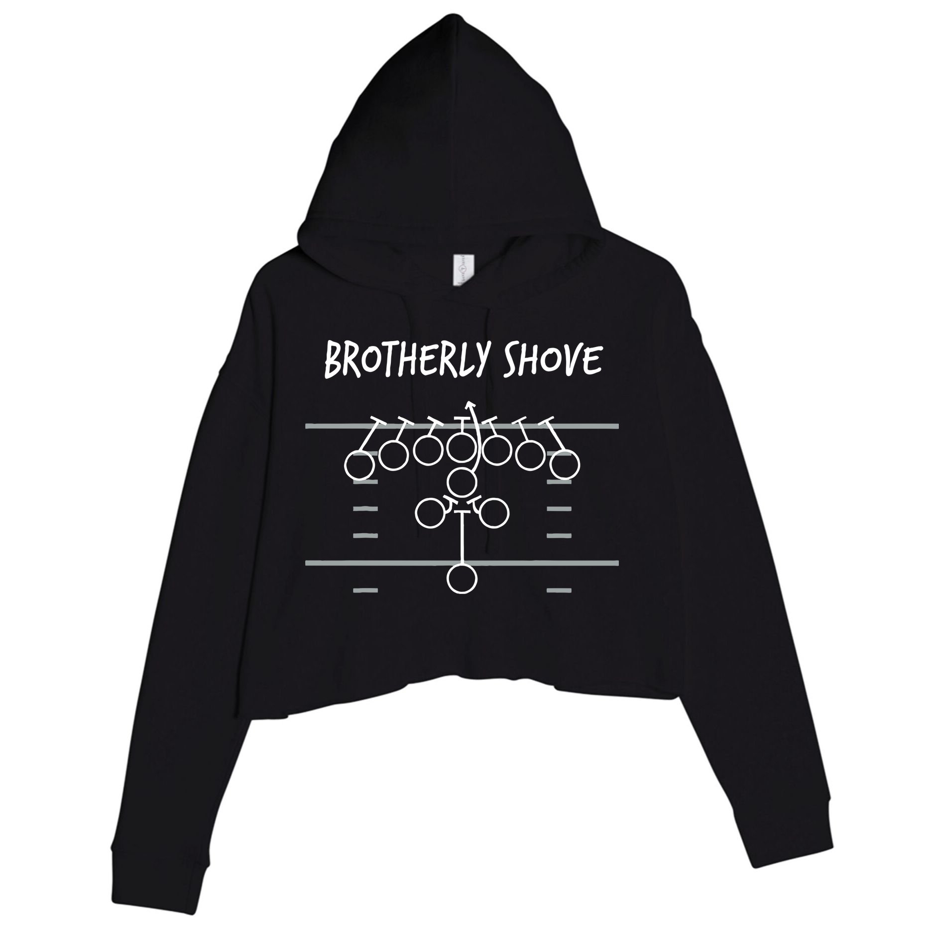 Eagles Nick Sirianni Brotherly Shove Crop Fleece Hoodie
