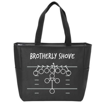 Eagles Nick Sirianni Brotherly Shove Zip Tote Bag