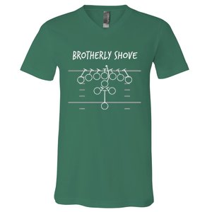 Eagles Nick Sirianni Brotherly Shove V-Neck T-Shirt