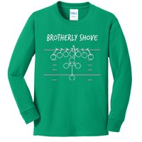 Eagles Nick Sirianni Brotherly Shove Kids Long Sleeve Shirt