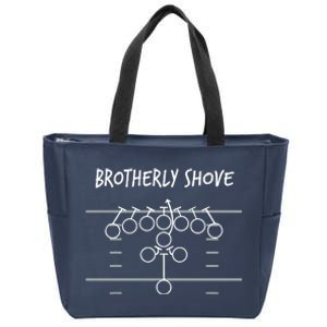 Eagles Nick Sirianni Brotherly Shove Zip Tote Bag