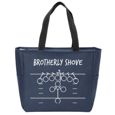 Eagles Nick Sirianni Brotherly Shove Zip Tote Bag