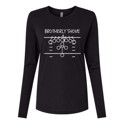 Eagles Nick Sirianni Brotherly Shove Womens Cotton Relaxed Long Sleeve T-Shirt