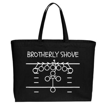 Eagles Nick Sirianni Brotherly Shove Cotton Canvas Jumbo Tote