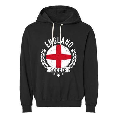 England National Soccer Team Football Fan Gift Garment-Dyed Fleece Hoodie