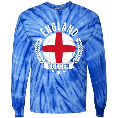 England National Soccer Team Football Fan Gift Tie-Dye Long Sleeve Shirt