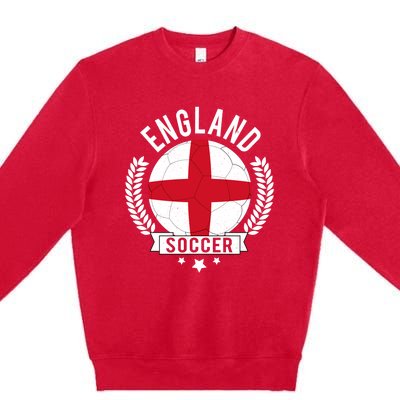 England National Soccer Team Football Fan Gift Premium Crewneck Sweatshirt