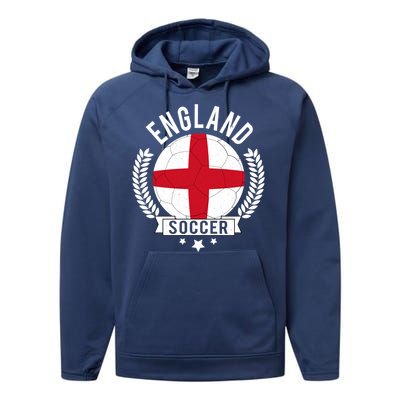 England National Soccer Team Football Fan Gift Performance Fleece Hoodie