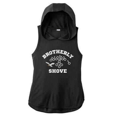 Eagles Nick Sirianni Brotherly Shove Ladies PosiCharge Tri-Blend Wicking Draft Hoodie Tank