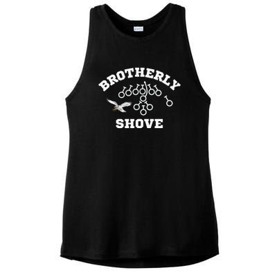 Eagles Nick Sirianni Brotherly Shove Ladies PosiCharge Tri-Blend Wicking Tank