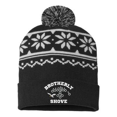 Eagles Nick Sirianni Brotherly Shove USA-Made Snowflake Beanie