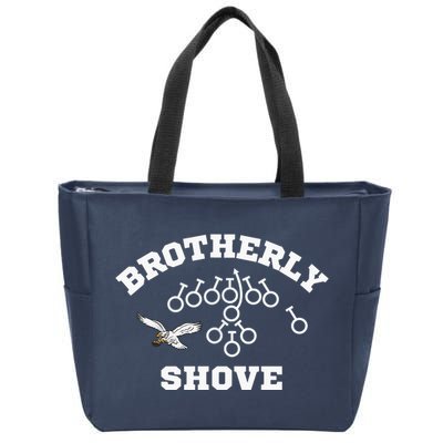 Eagles Nick Sirianni Brotherly Shove Zip Tote Bag