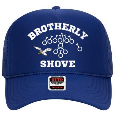 Eagles Nick Sirianni Brotherly Shove High Crown Mesh Back Trucker Hat