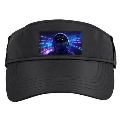 Eighties Neon Space Astronaut Adult Drive Performance Visor