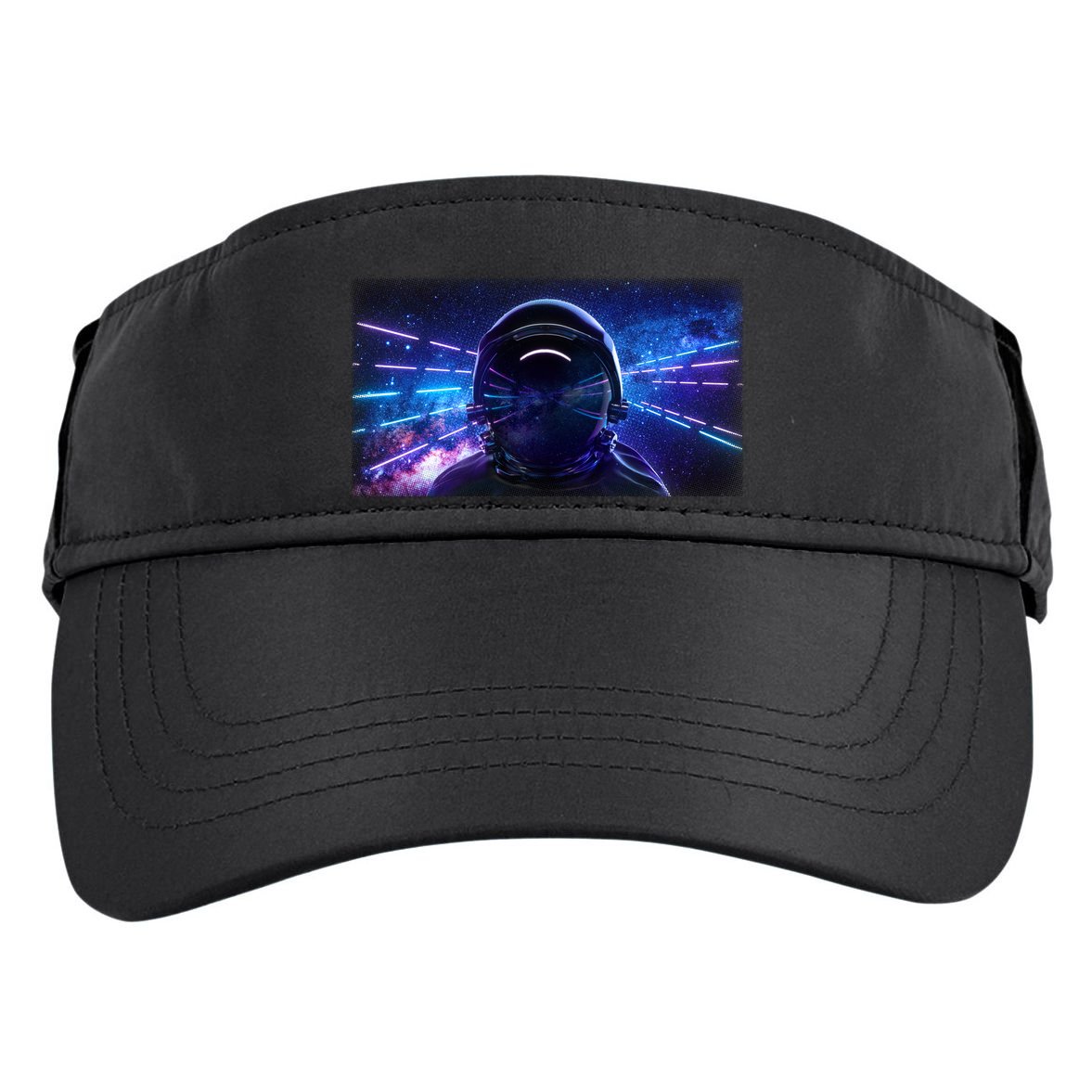 Eighties Neon Space Astronaut Adult Drive Performance Visor