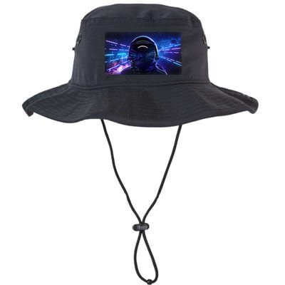 Eighties Neon Space Astronaut Bucket Hat