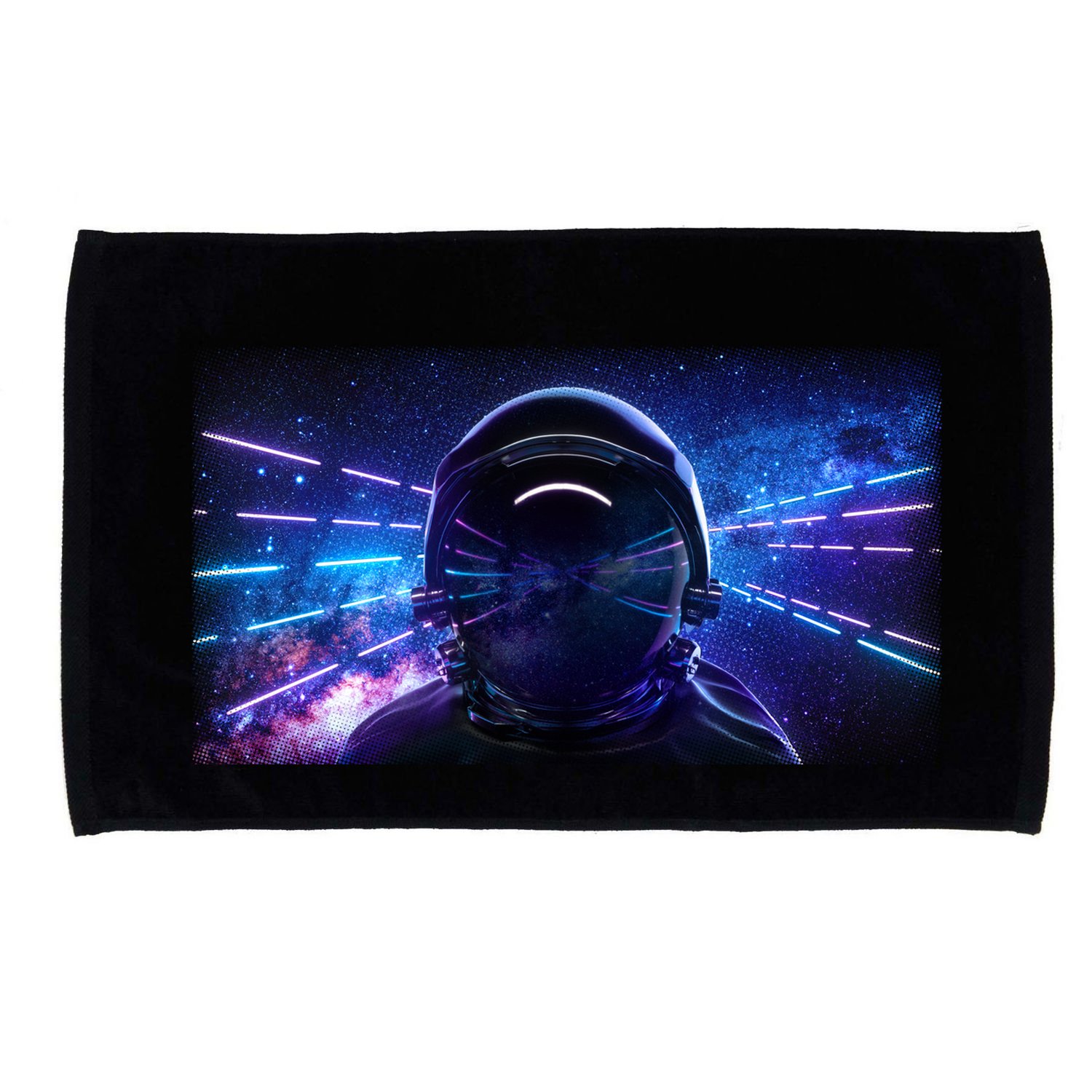 Eighties Neon Space Astronaut Microfiber Hand Towel