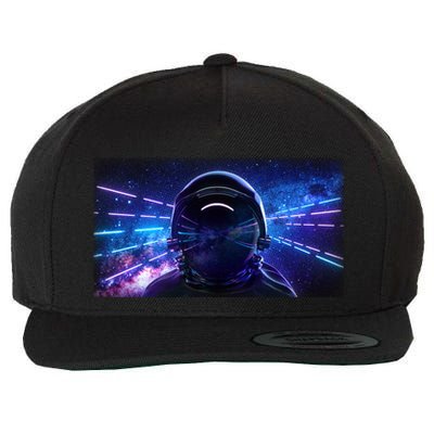 Eighties Neon Space Astronaut Wool Snapback Cap