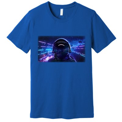 Eighties Neon Space Astronaut Premium T-Shirt