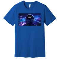 Eighties Neon Space Astronaut Premium T-Shirt