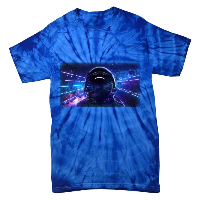 Eighties Neon Space Astronaut Tie-Dye T-Shirt