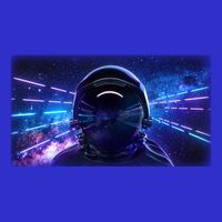 Eighties Neon Space Astronaut Tie-Dye T-Shirt