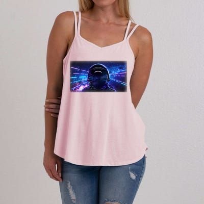 Eighties Neon Space Astronaut Women's Strappy Tank